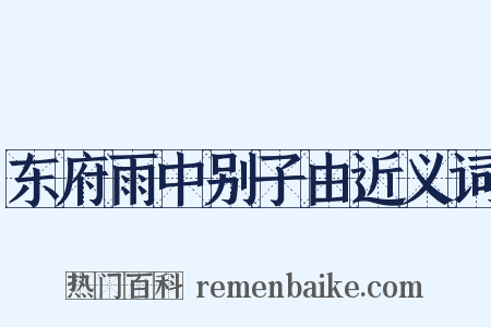 东府雨中别子由近义词是什么意思的图片